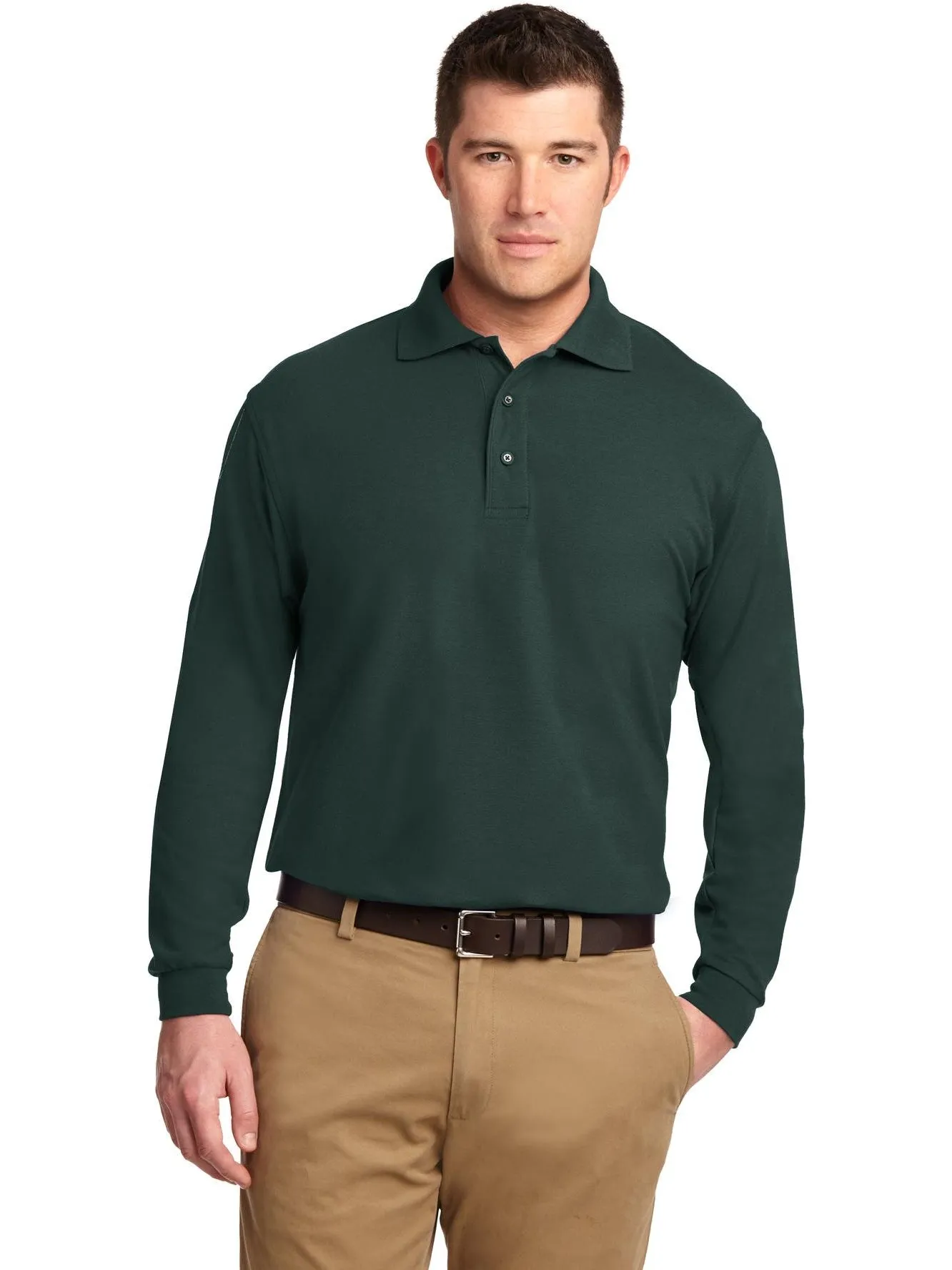 Port Authority Silk Touch Long Sleeve Polo