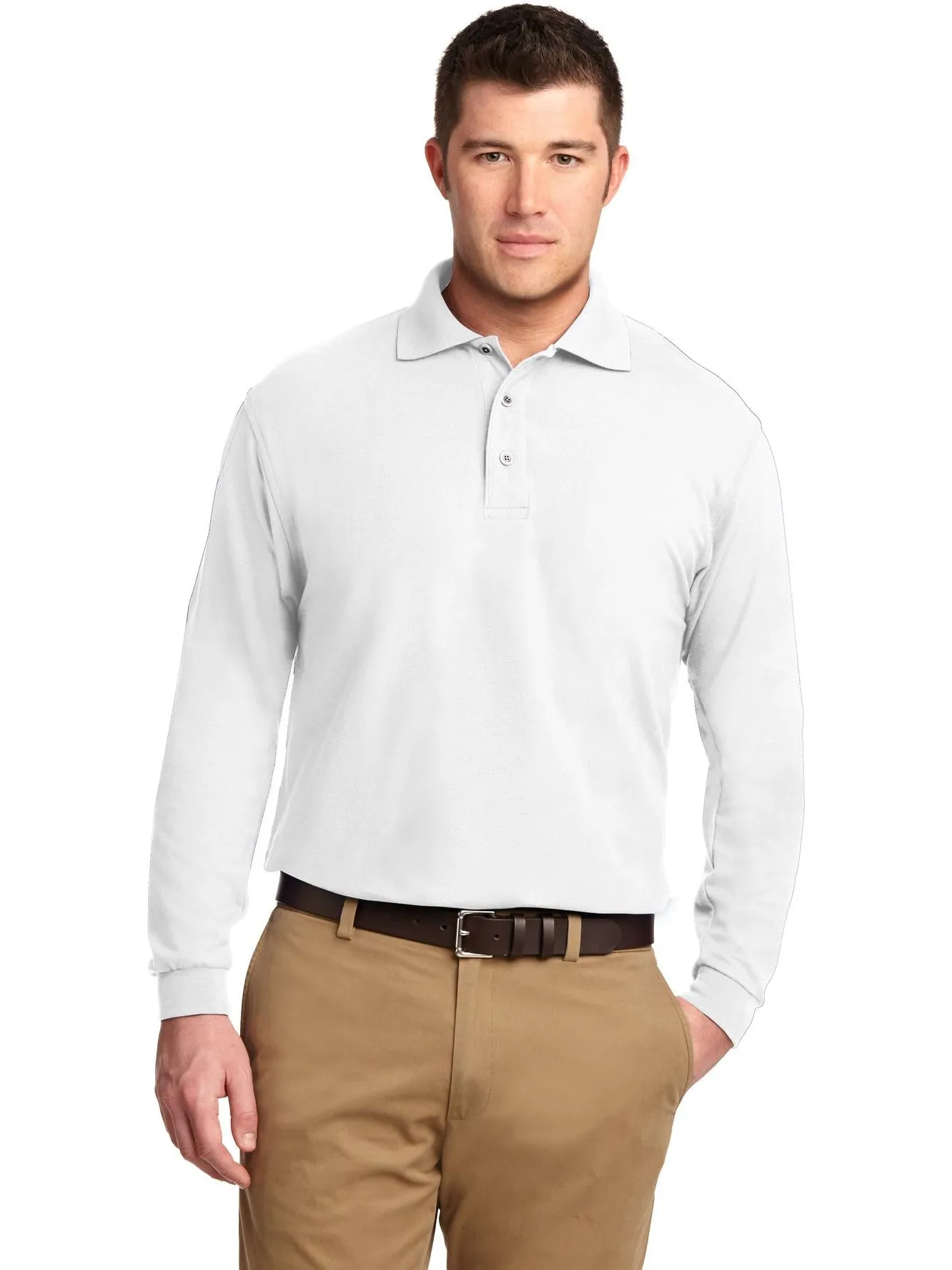 Port Authority Silk Touch Long Sleeve Polo