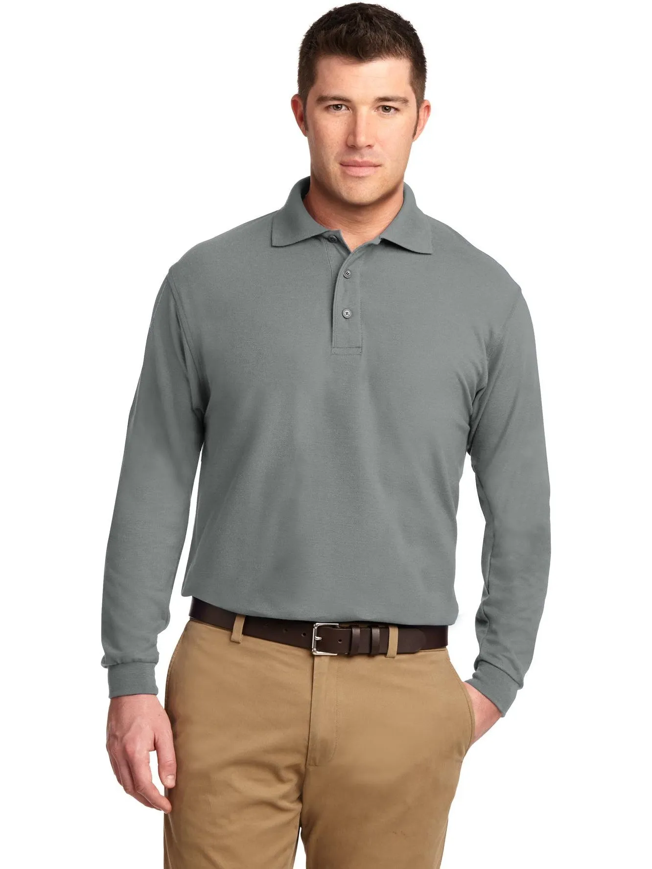 Port Authority Silk Touch Long Sleeve Polo