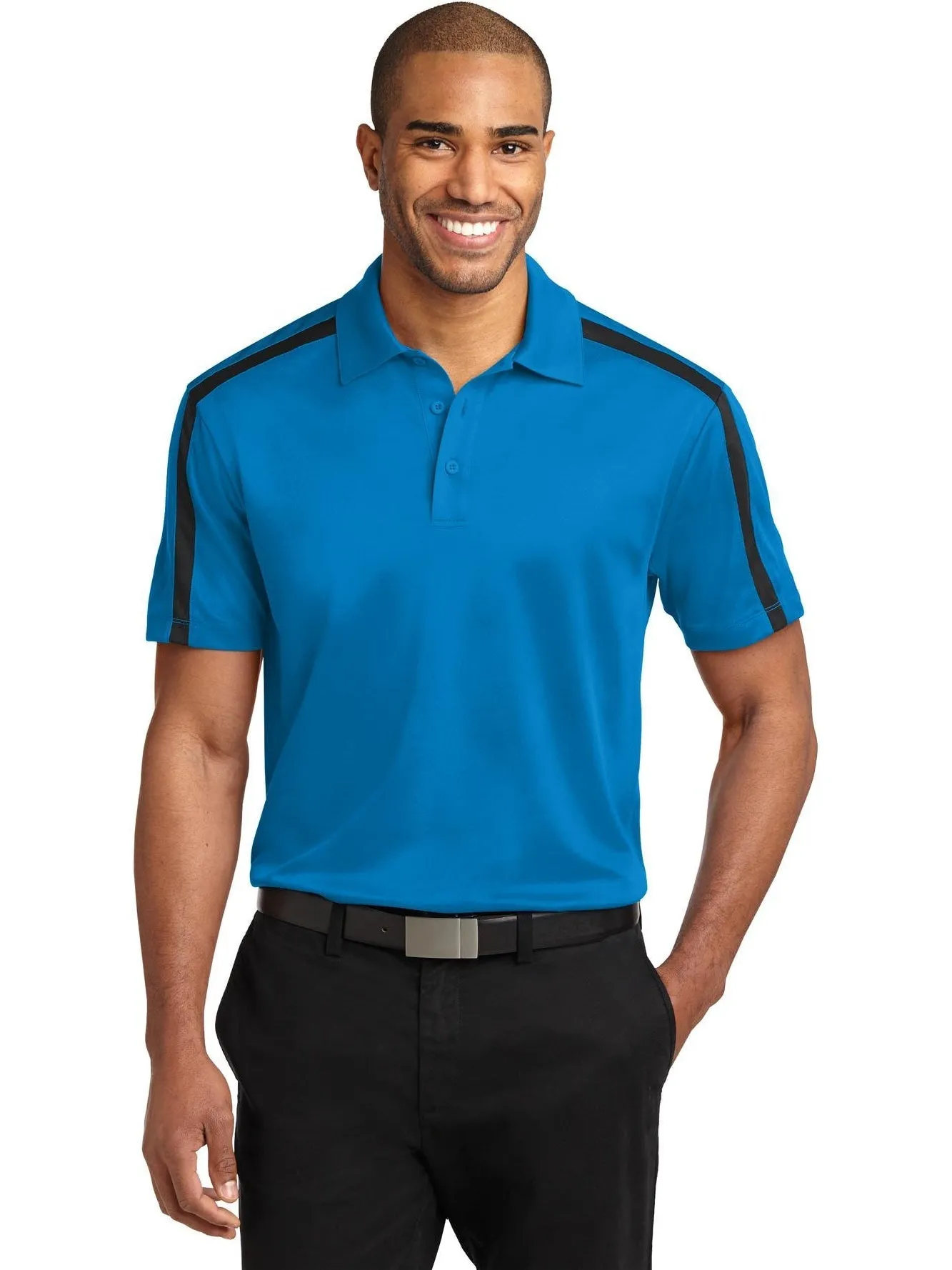 Port Authority Silk Touch Performance Colorblock Stripe