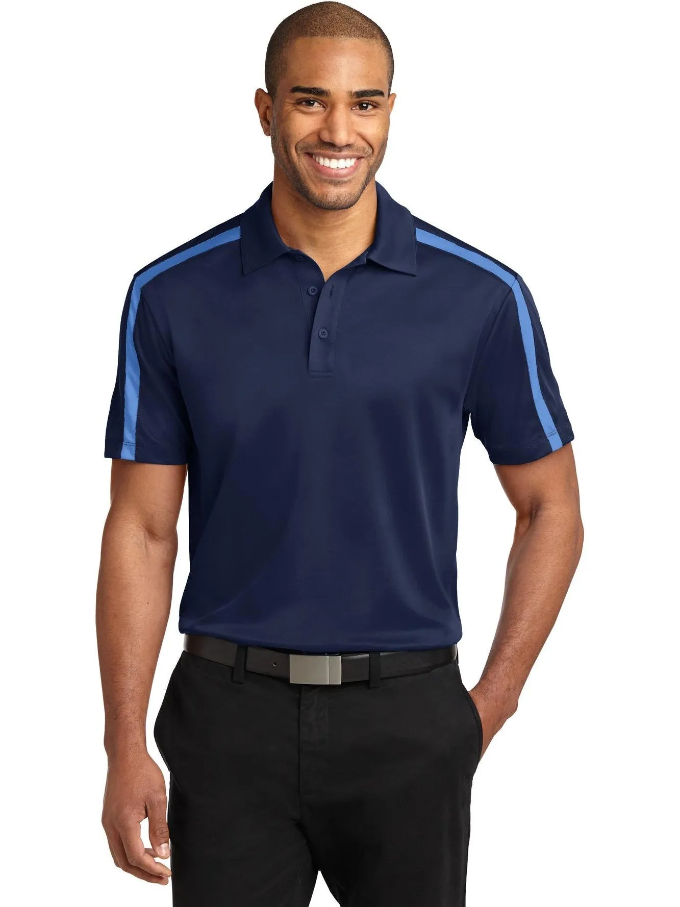 Port Authority Silk Touch Performance Colorblock Stripe