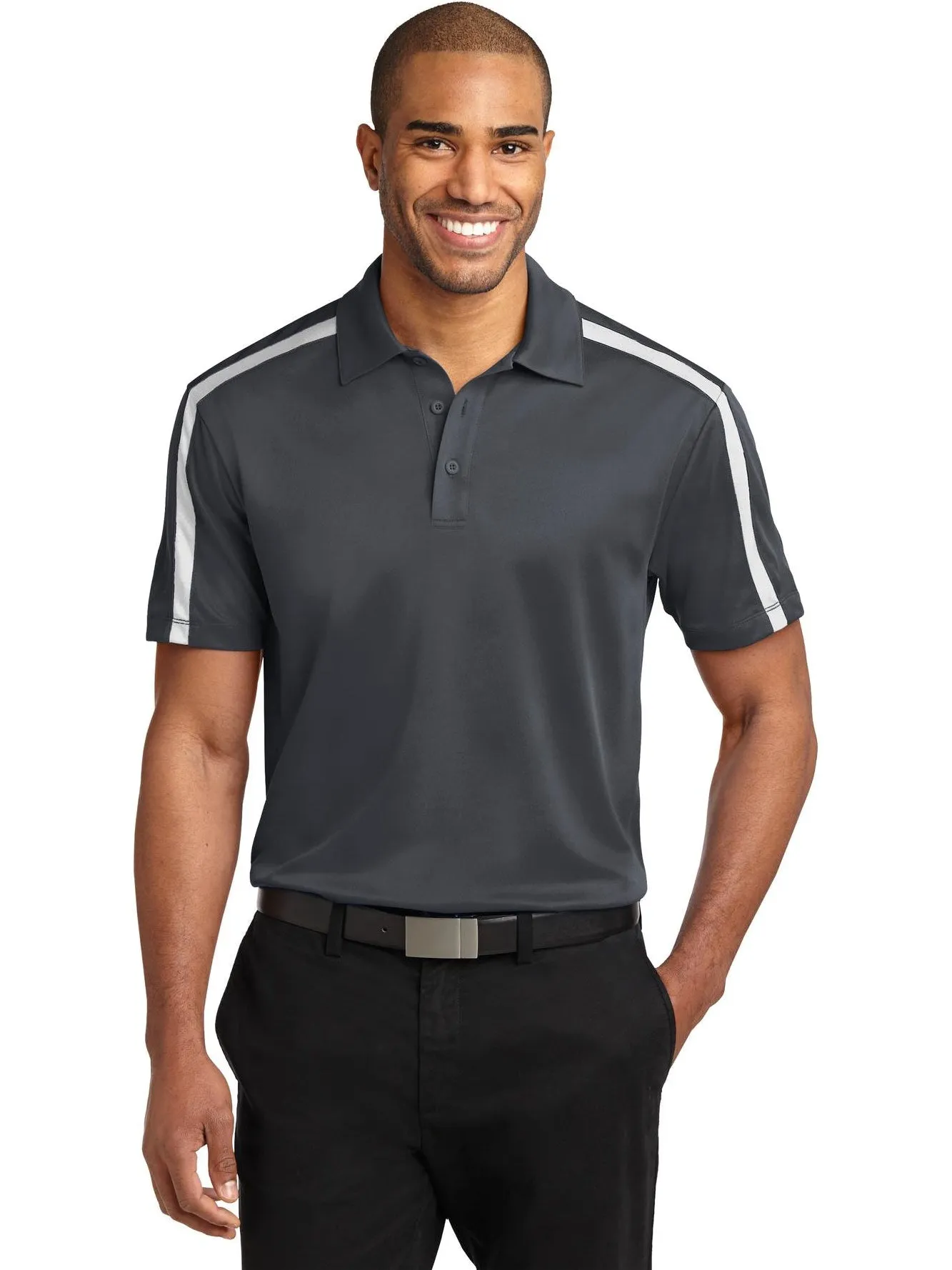 Port Authority Silk Touch Performance Colorblock Stripe
