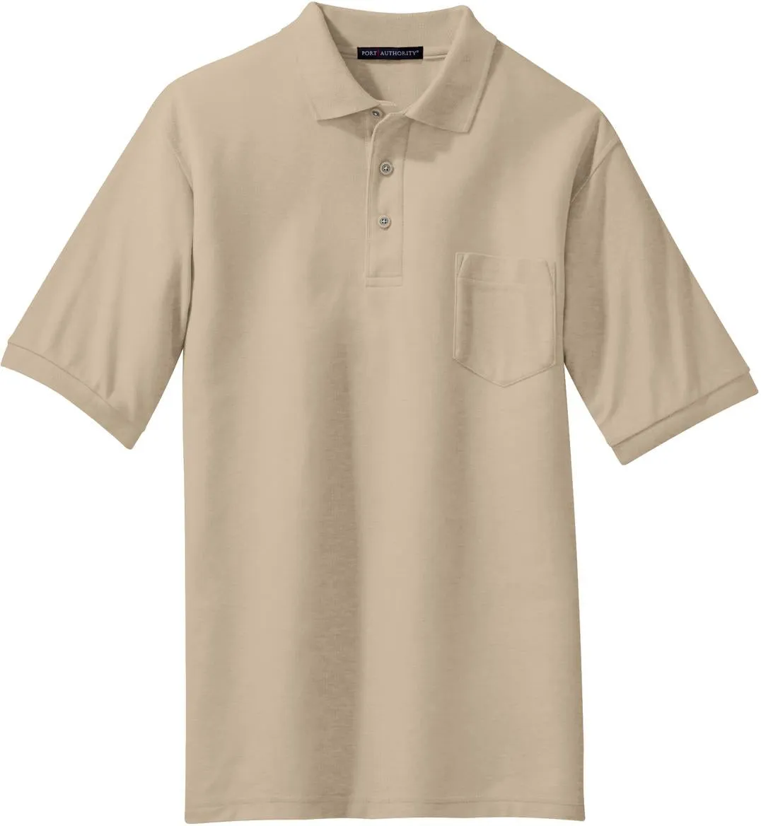 Port Authority Silk Touch Polo Shirt with Pocket