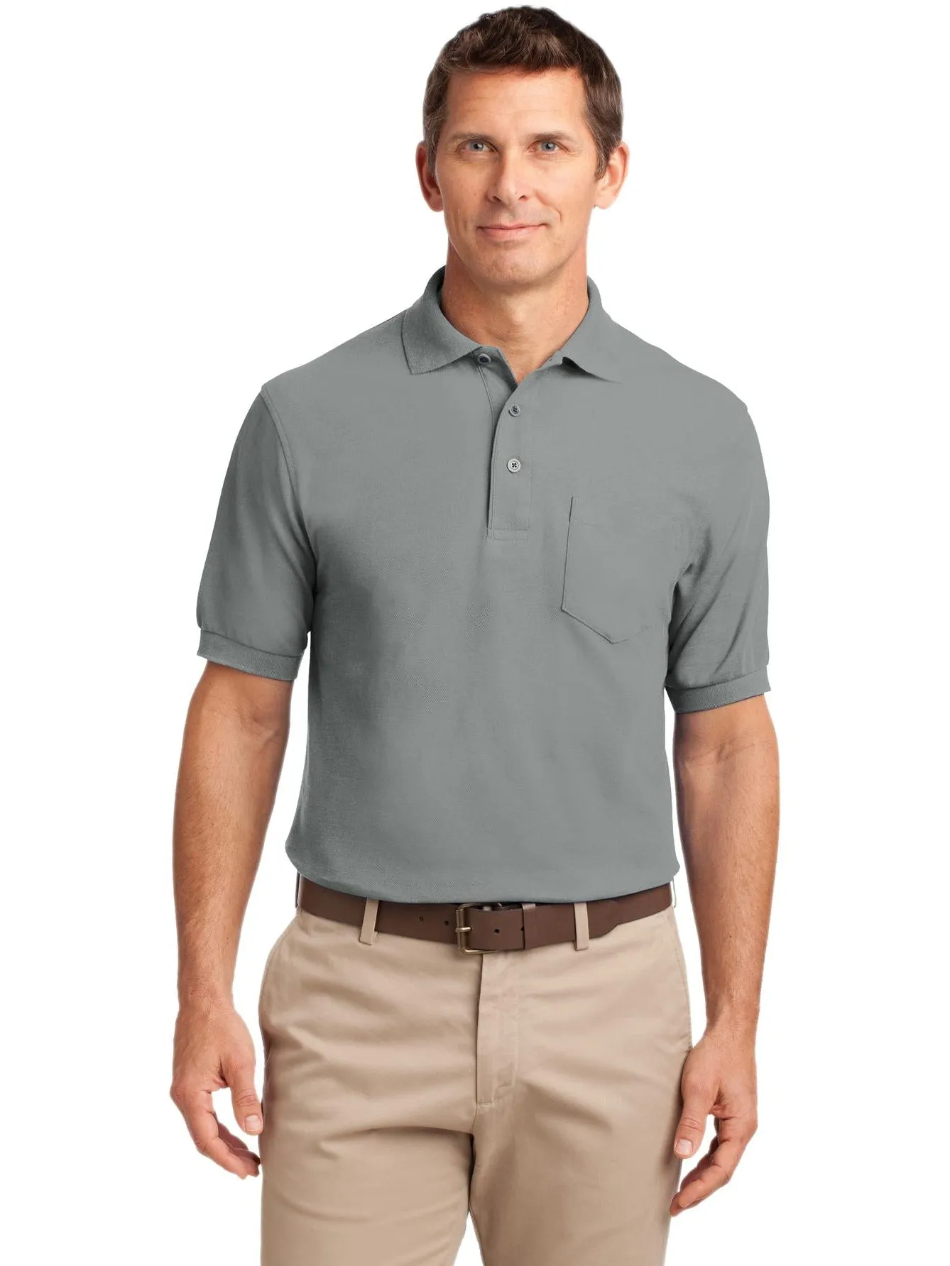 Port Authority Tall Silk Touch Polo with Pocket