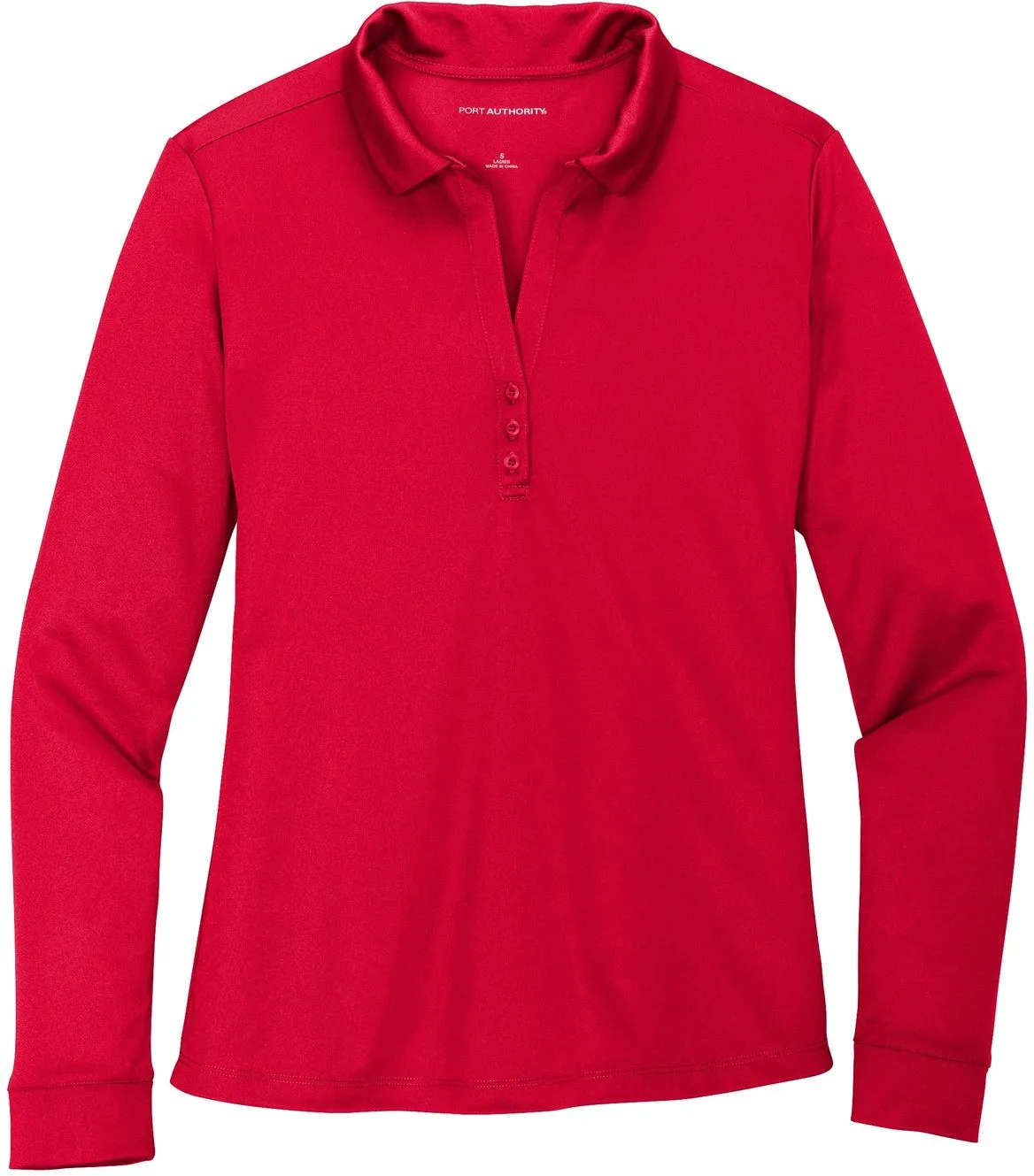Port AuthorityLadies Silk Touch Performance Long Sleeve Polo