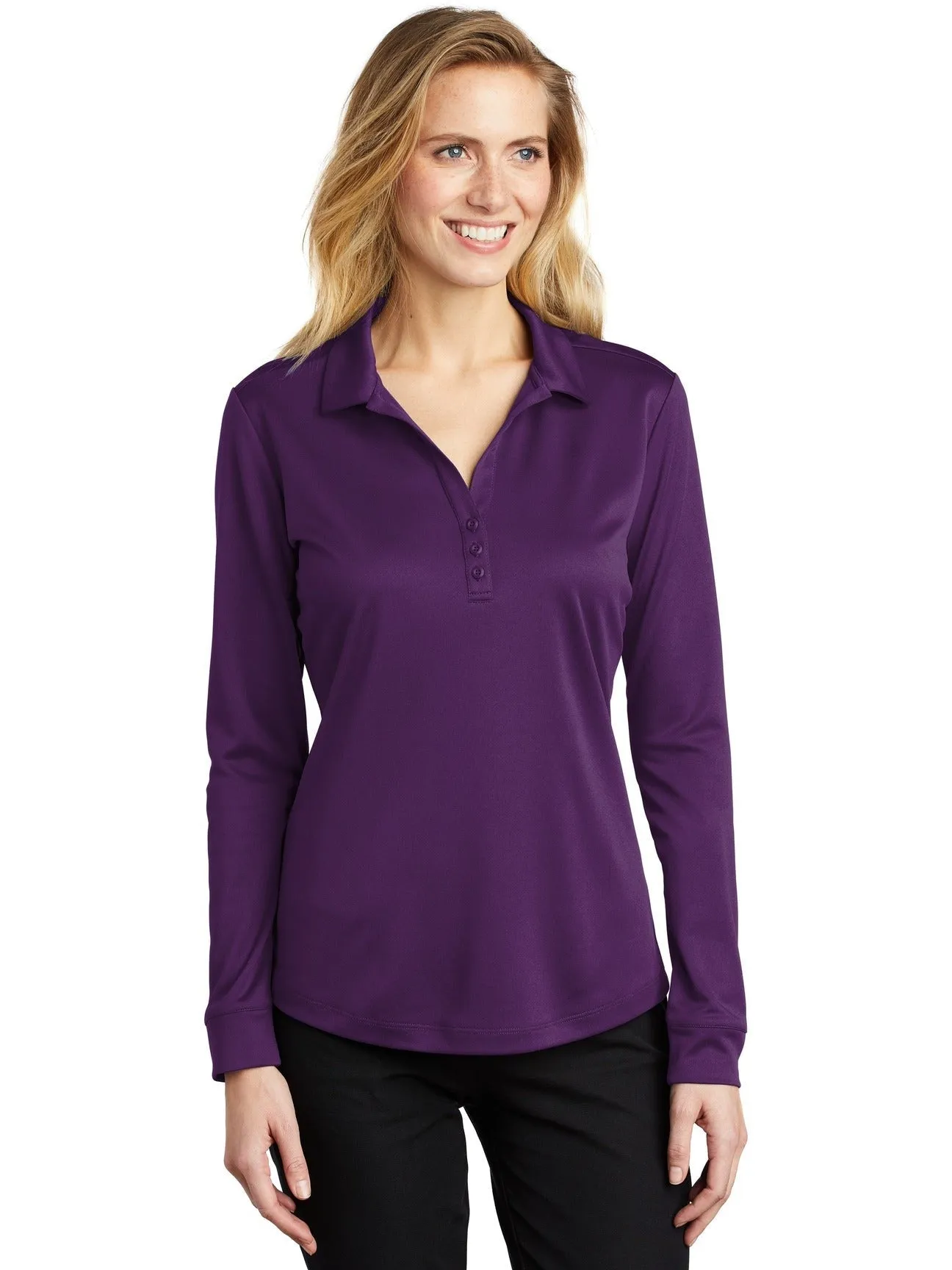 Port AuthorityLadies Silk Touch Performance Long Sleeve Polo