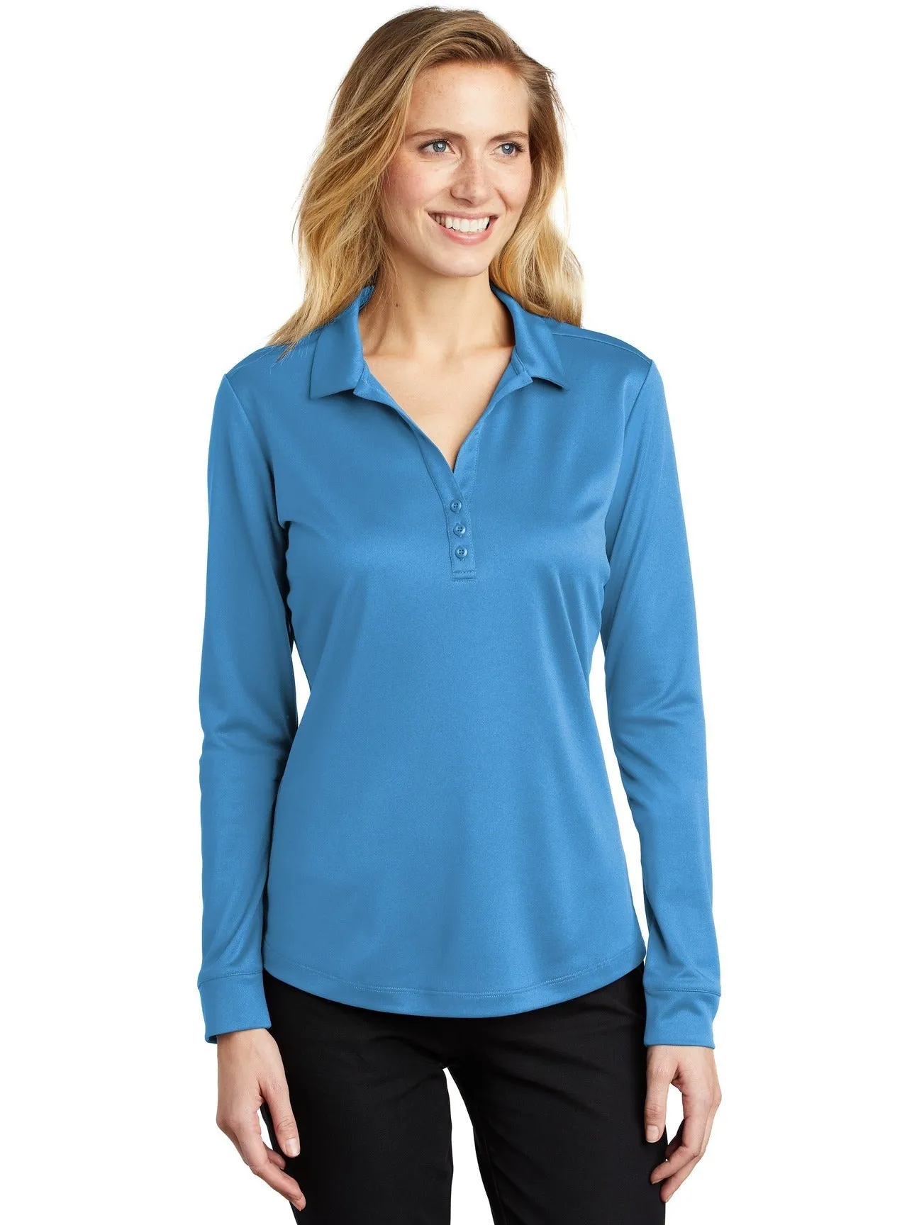 Port AuthorityLadies Silk Touch Performance Long Sleeve Polo