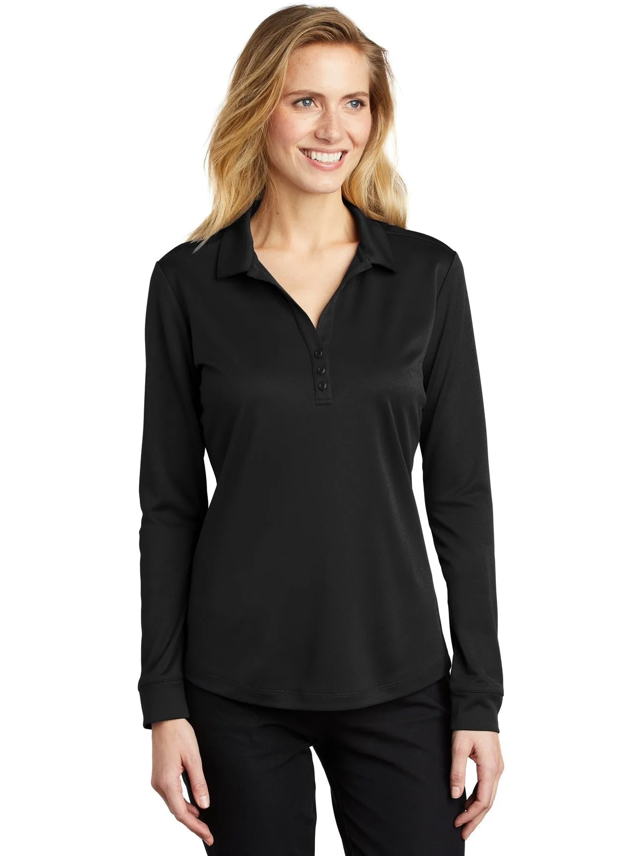 Port AuthorityLadies Silk Touch Performance Long Sleeve Polo