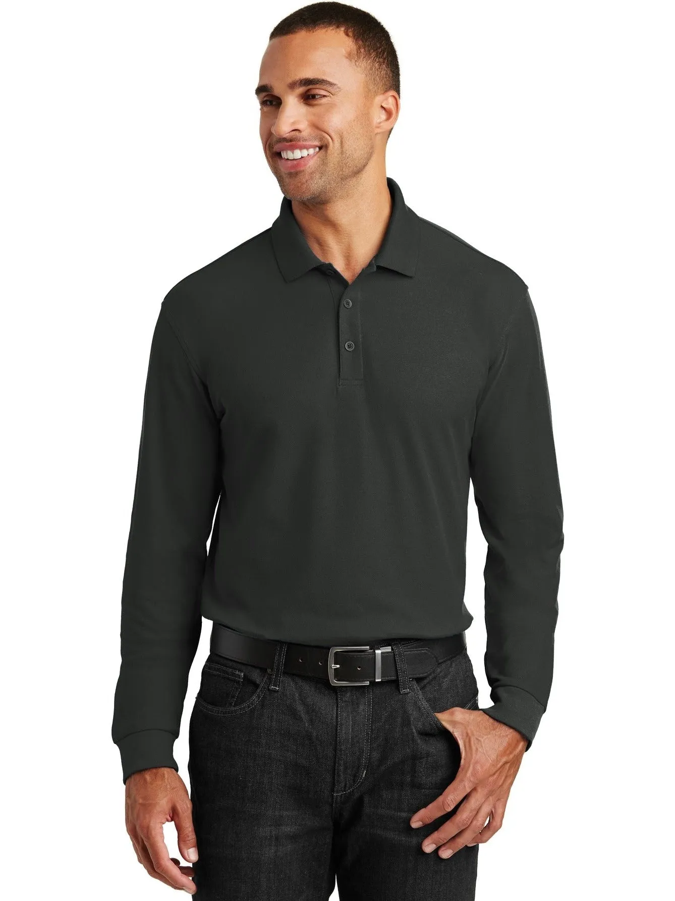 Port AuthorityLong Sleeve Core Classic Pique Polo