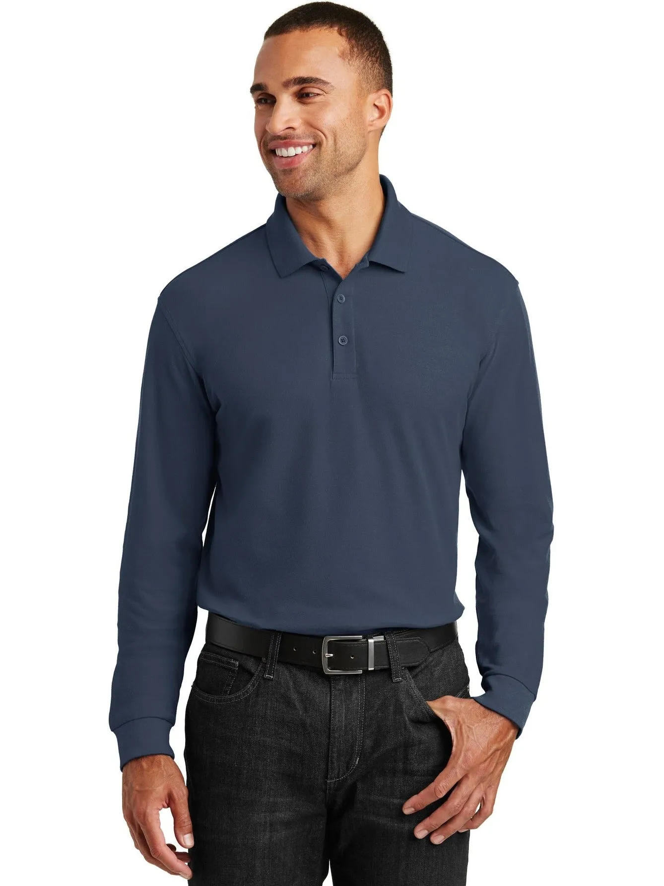 Port AuthorityLong Sleeve Core Classic Pique Polo