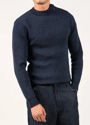 Pull marin uni Matelot - coupe ajuste (BLEU CHINE)