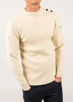 Pull marin uni Matelot - coupe ajuste (ECRU)