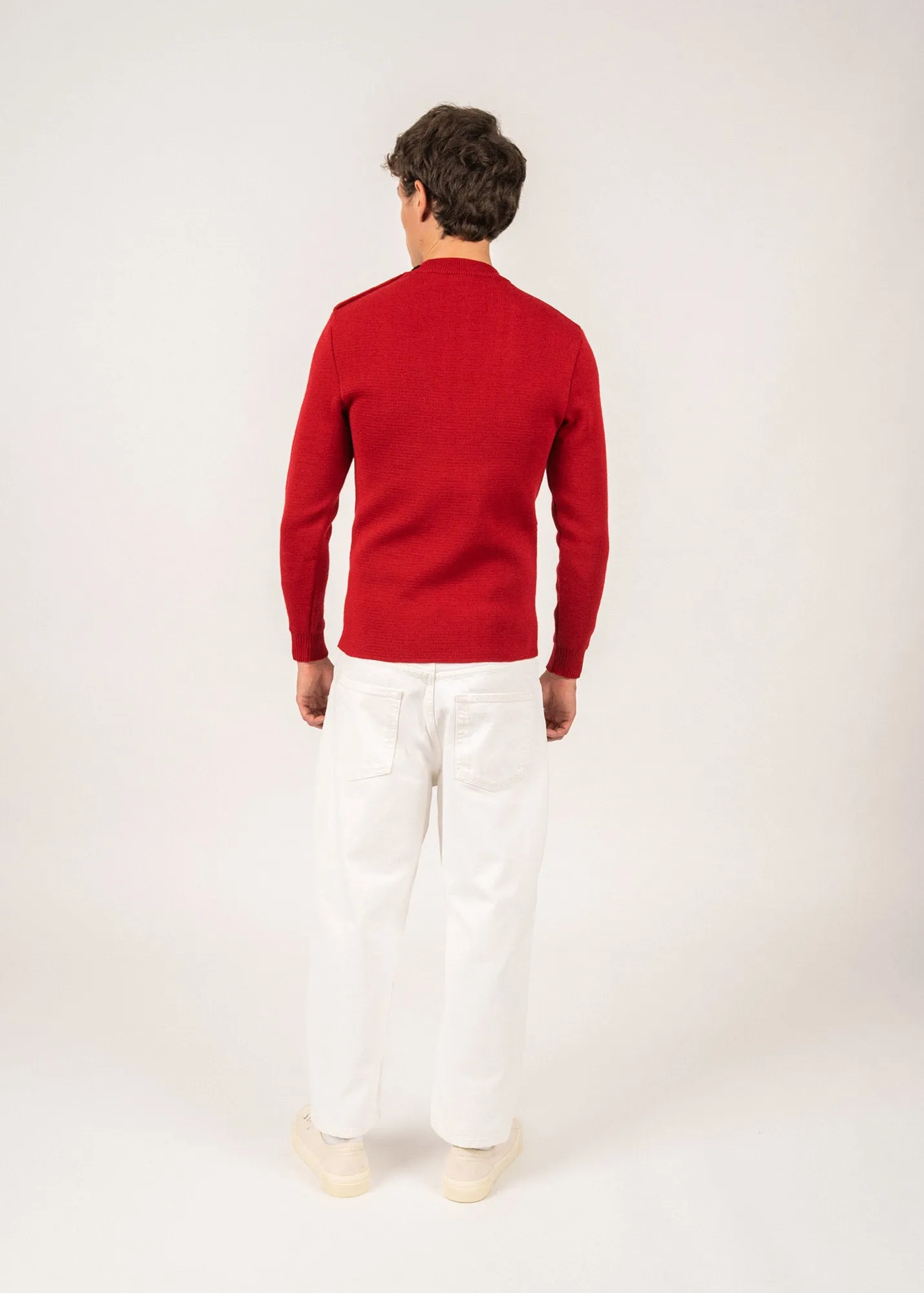 Pull marin uni Matelot - coupe ajuste (MEDOC)