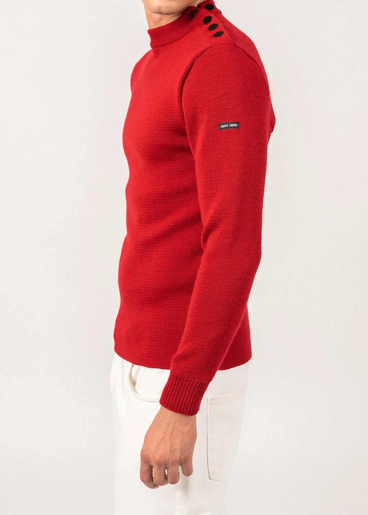 Pull marin uni Matelot - coupe ajuste (MEDOC)