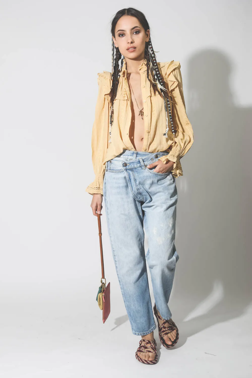 R13 Cross Over Jean - Stevie Blue Size 25