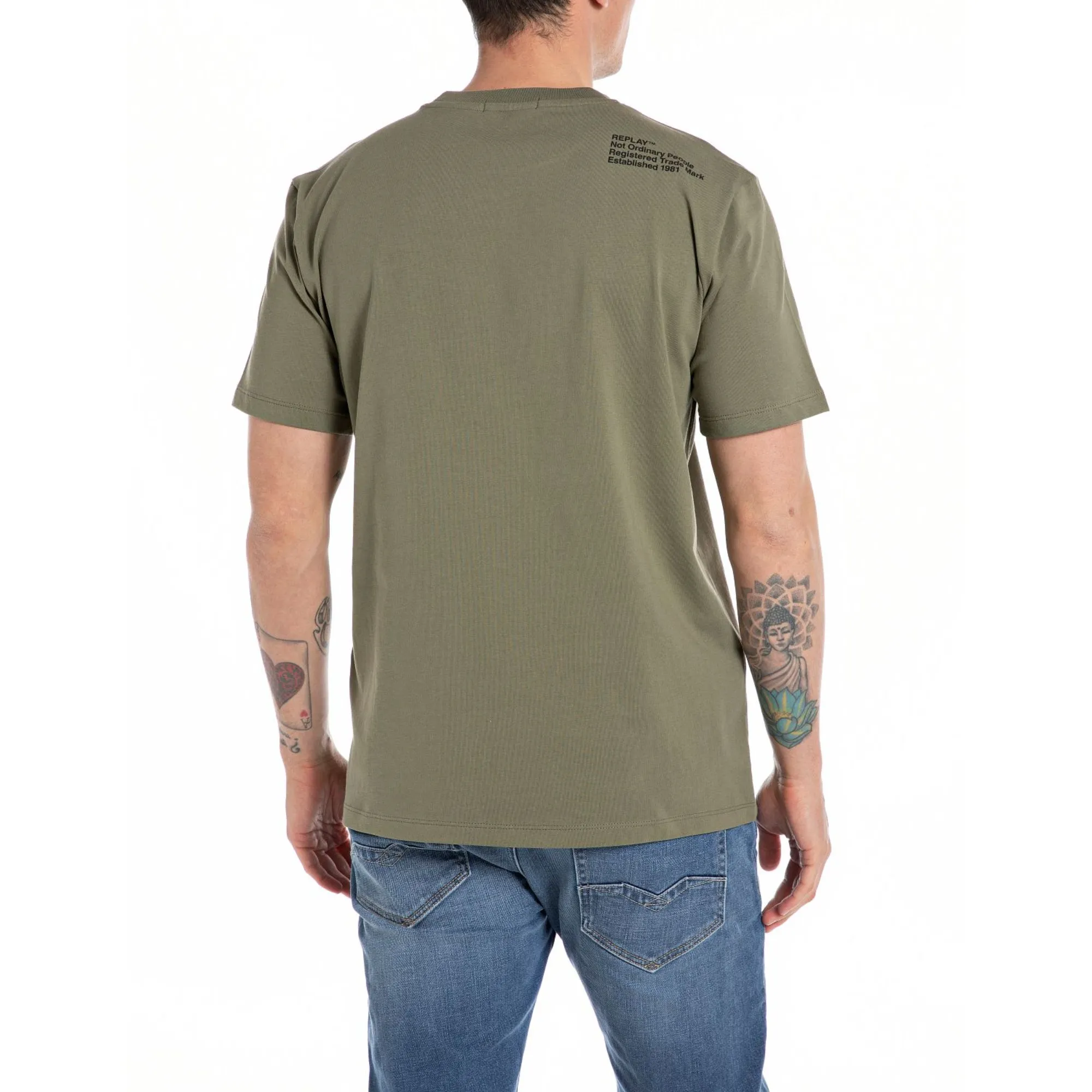 Replay Men's Crewneck t-shirt with micro print