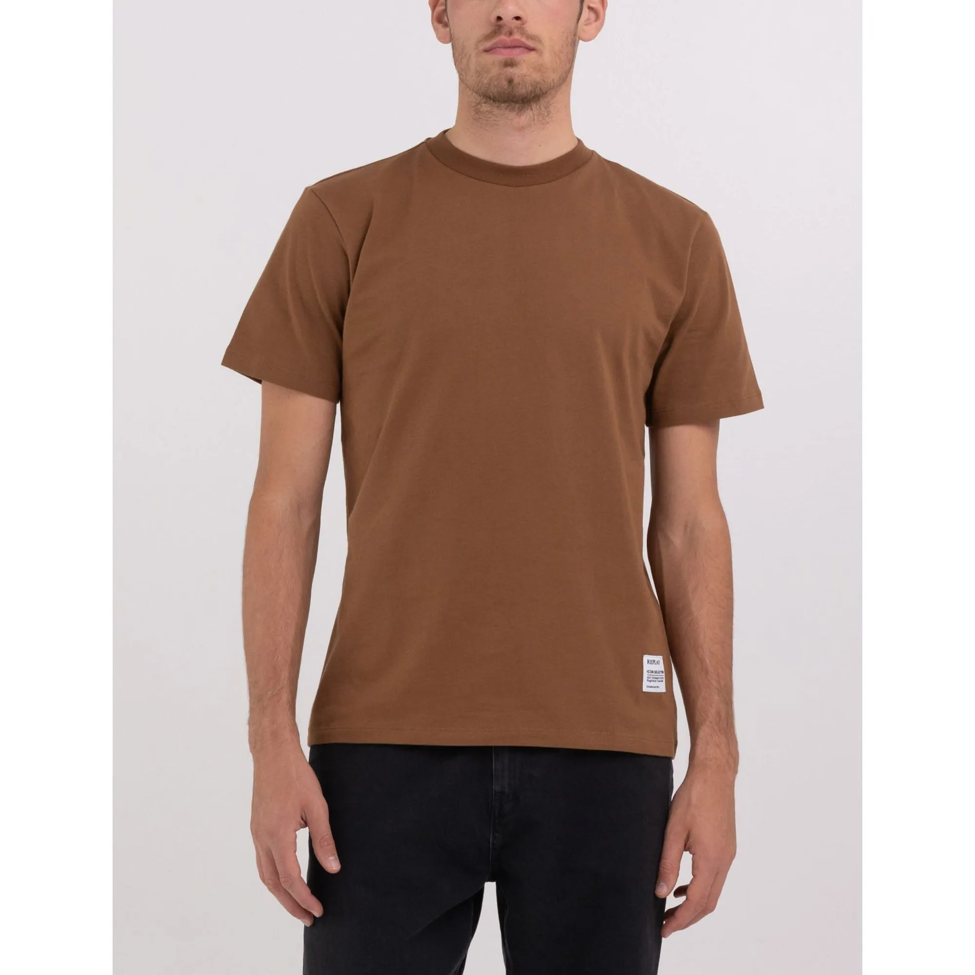 Replay Men's Crewneck t-shirt with micro print