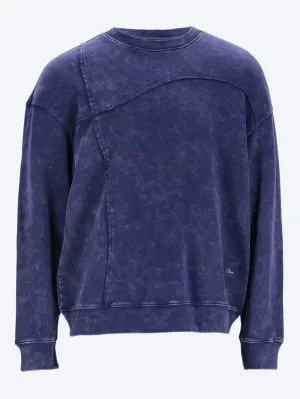 Reverse stitch crewneck