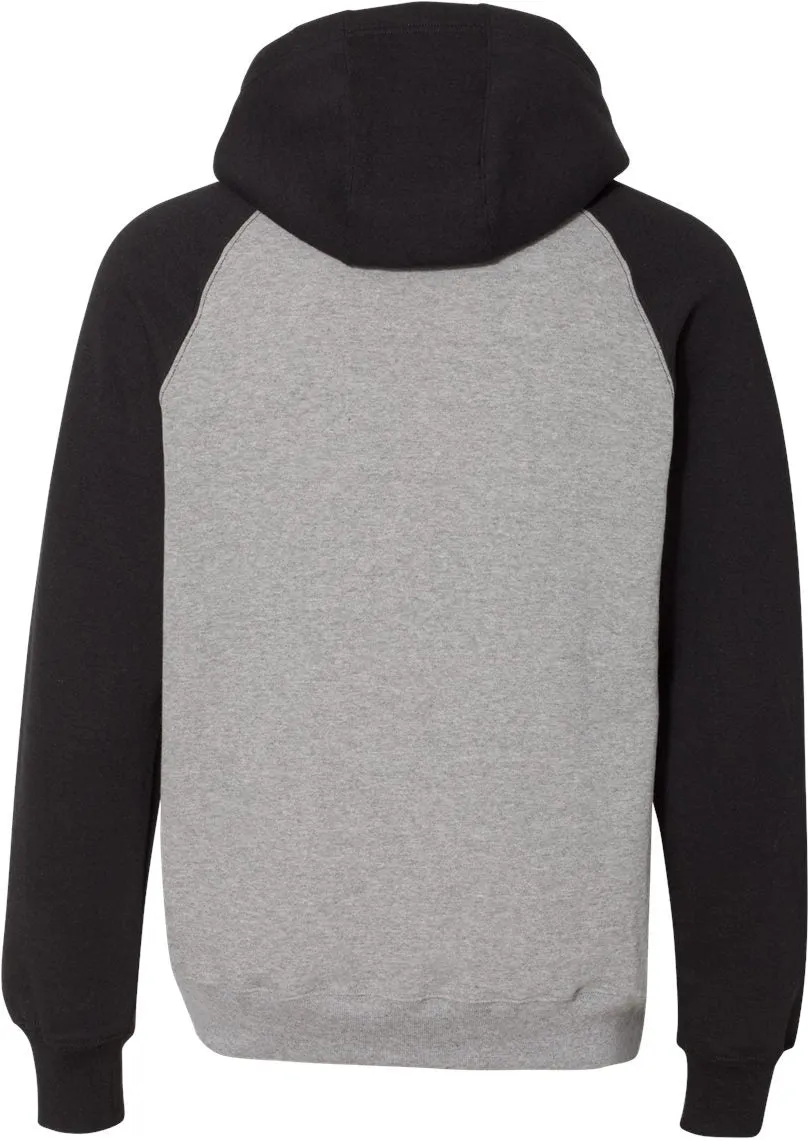 Russell Athletic Dri Power Colorblock Raglan Hooded Sweatshirt