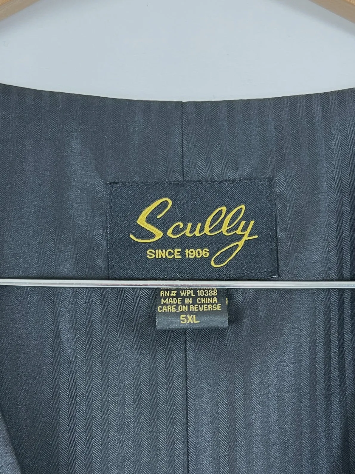 Scully Size 5X (30W) Black Button Vest