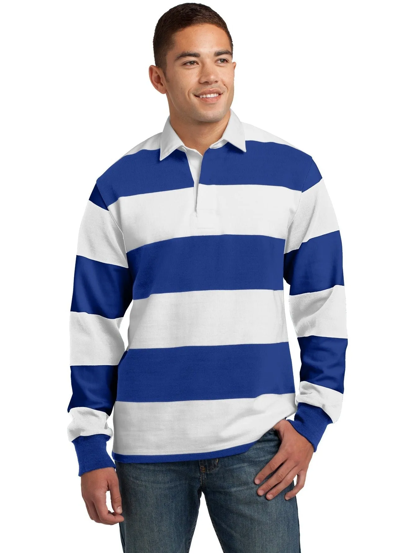 Sport-Tek Classic Long Sleeve Rugby Polo