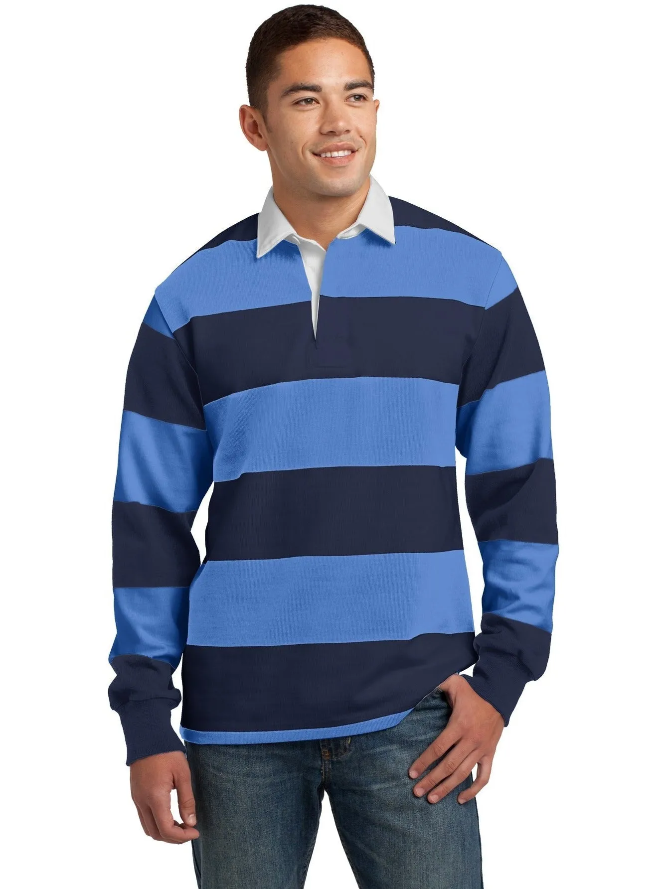 Sport-Tek Classic Long Sleeve Rugby Polo