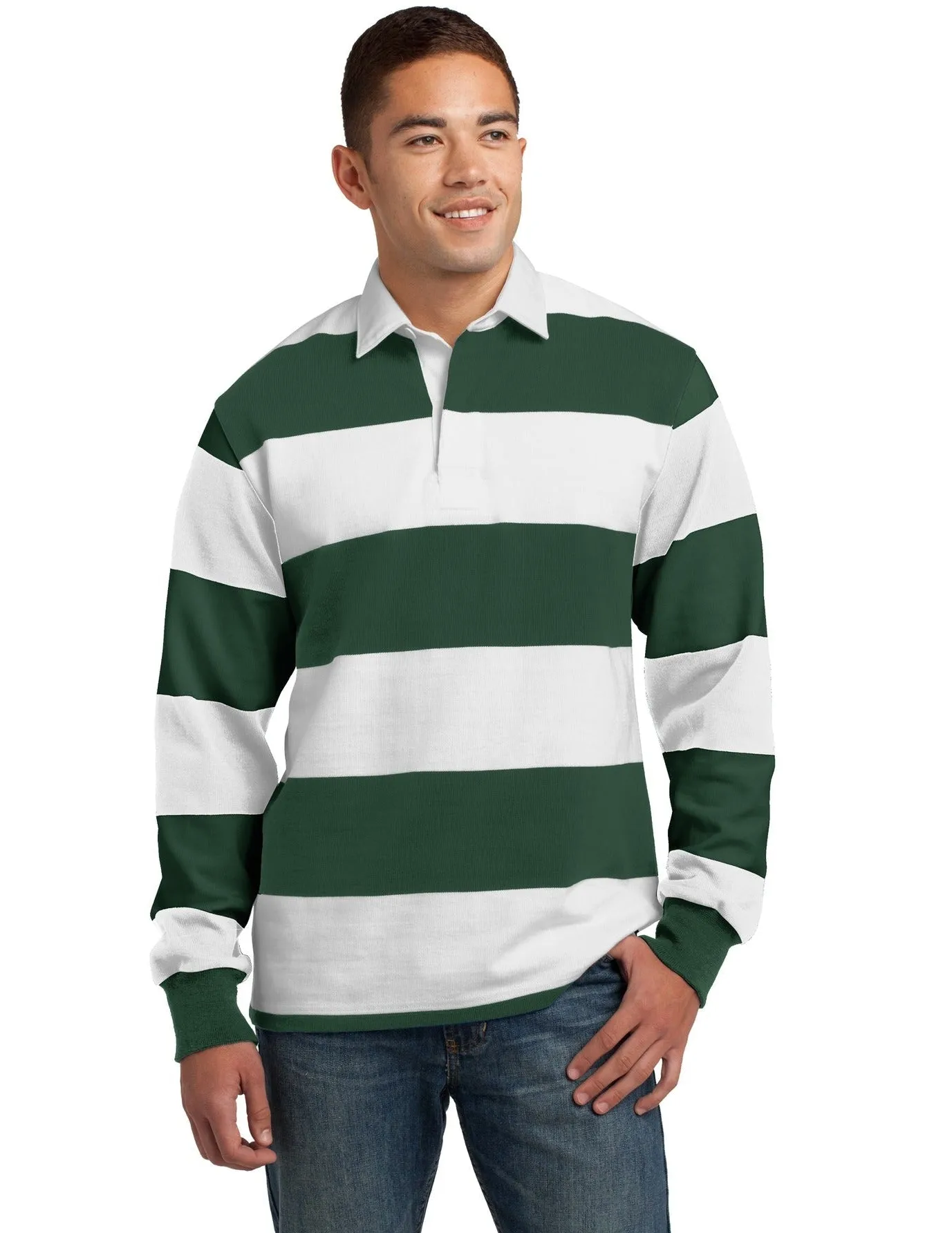 Sport-Tek Classic Long Sleeve Rugby Polo