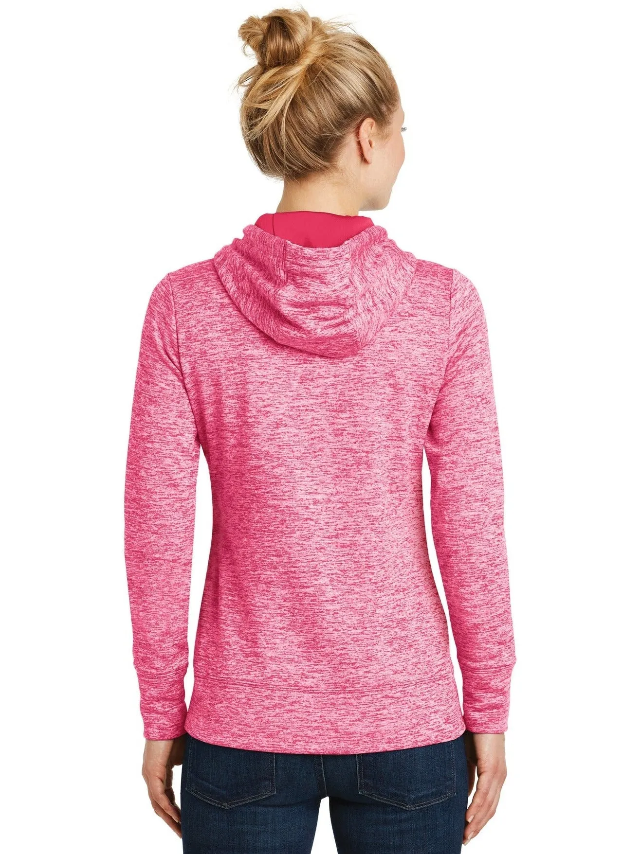 Sport-Tek Ladies PosiCharge Electric Heather Fleece Hooded Pullover