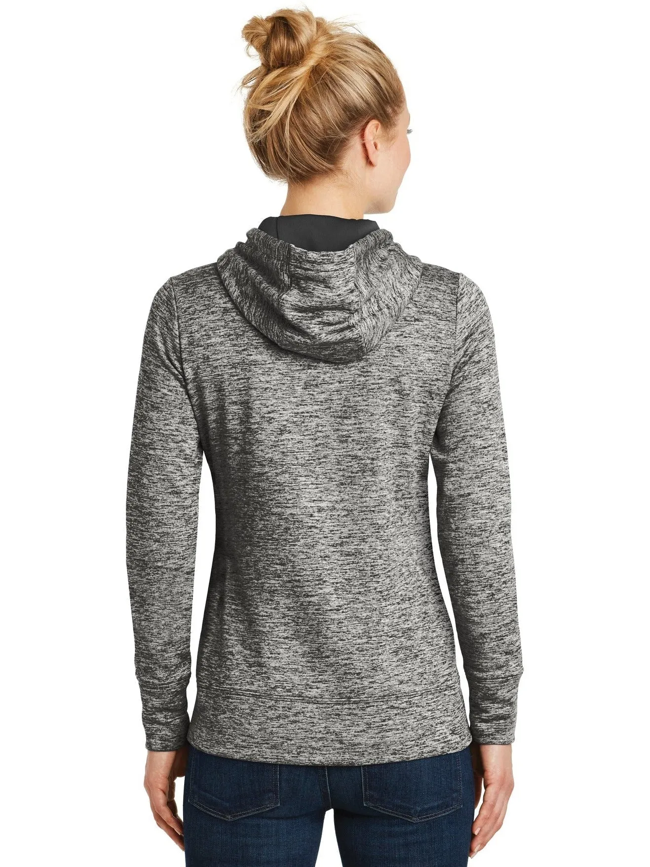 Sport-Tek Ladies PosiCharge Electric Heather Fleece Hooded Pullover