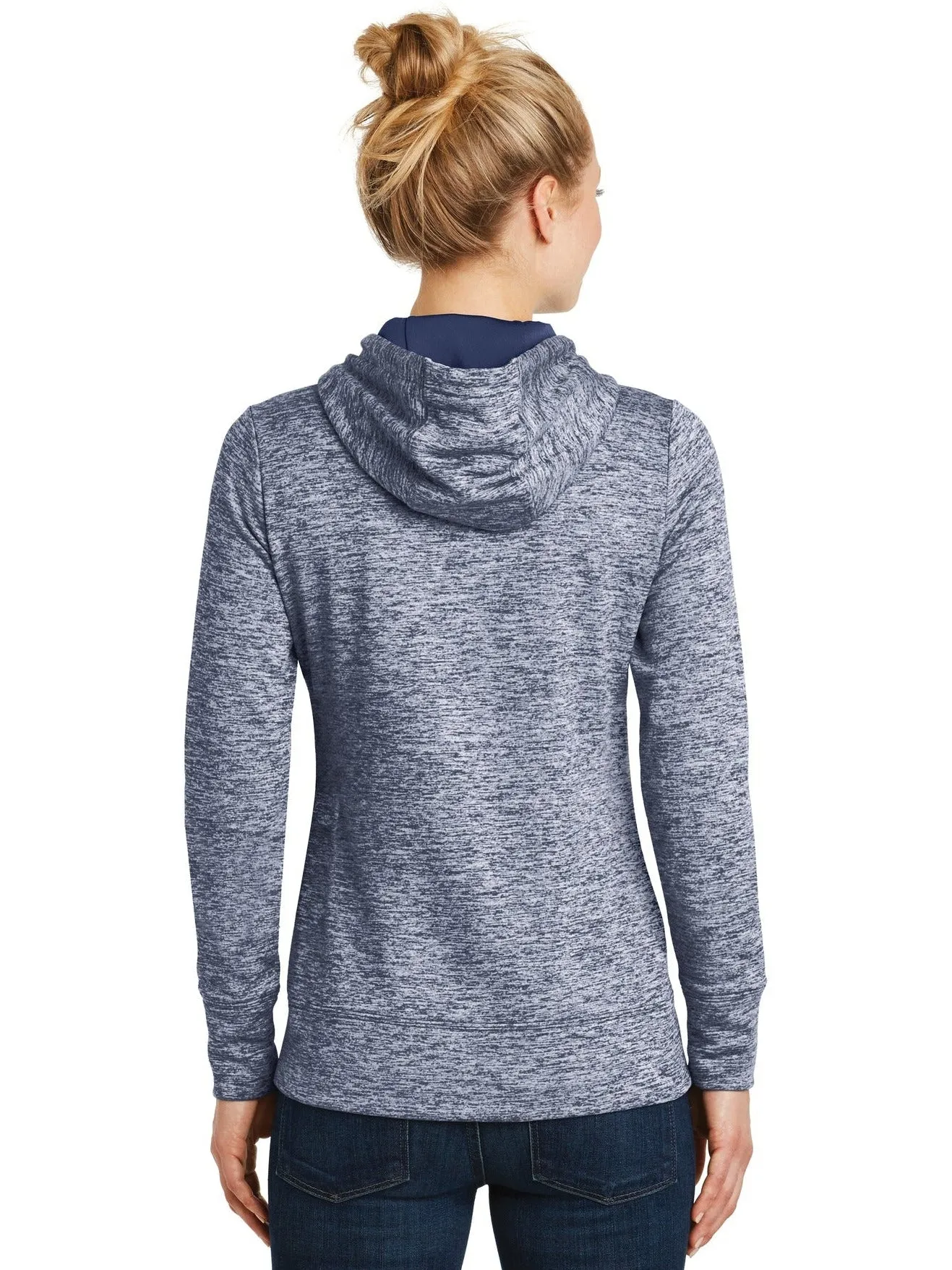Sport-Tek Ladies PosiCharge Electric Heather Fleece Hooded Pullover