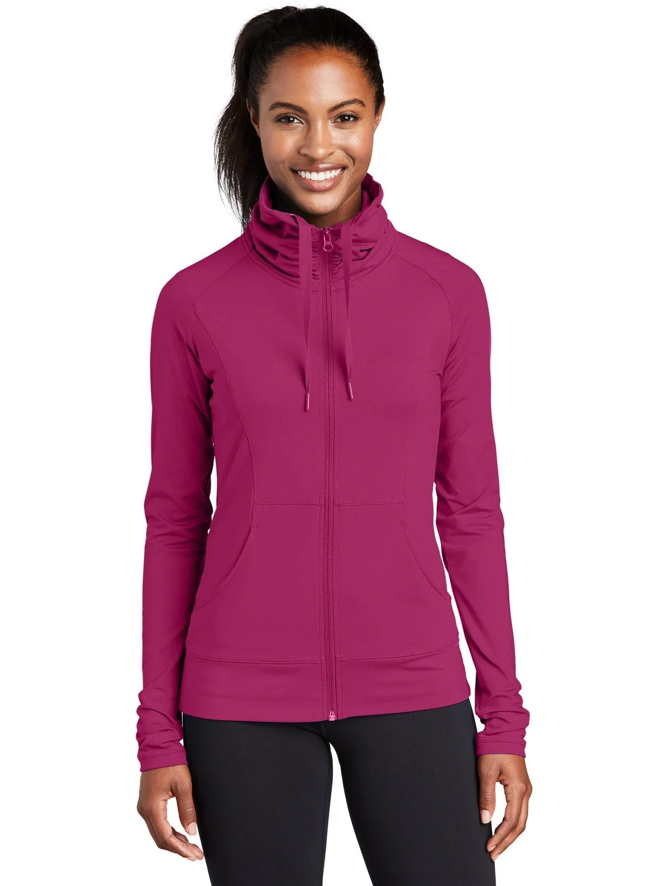 Sport-Tek Ladies Sport-Wick Stretch Full-Zip