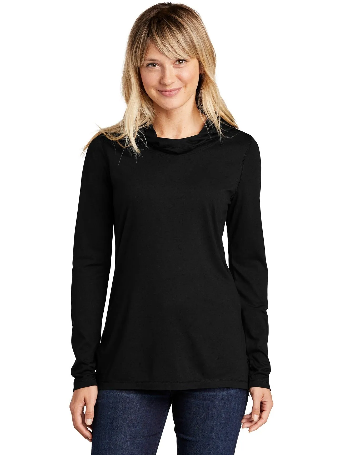 Sport-Tek Ladies Tri-Blend Wicking Long Sleeve Hoodie