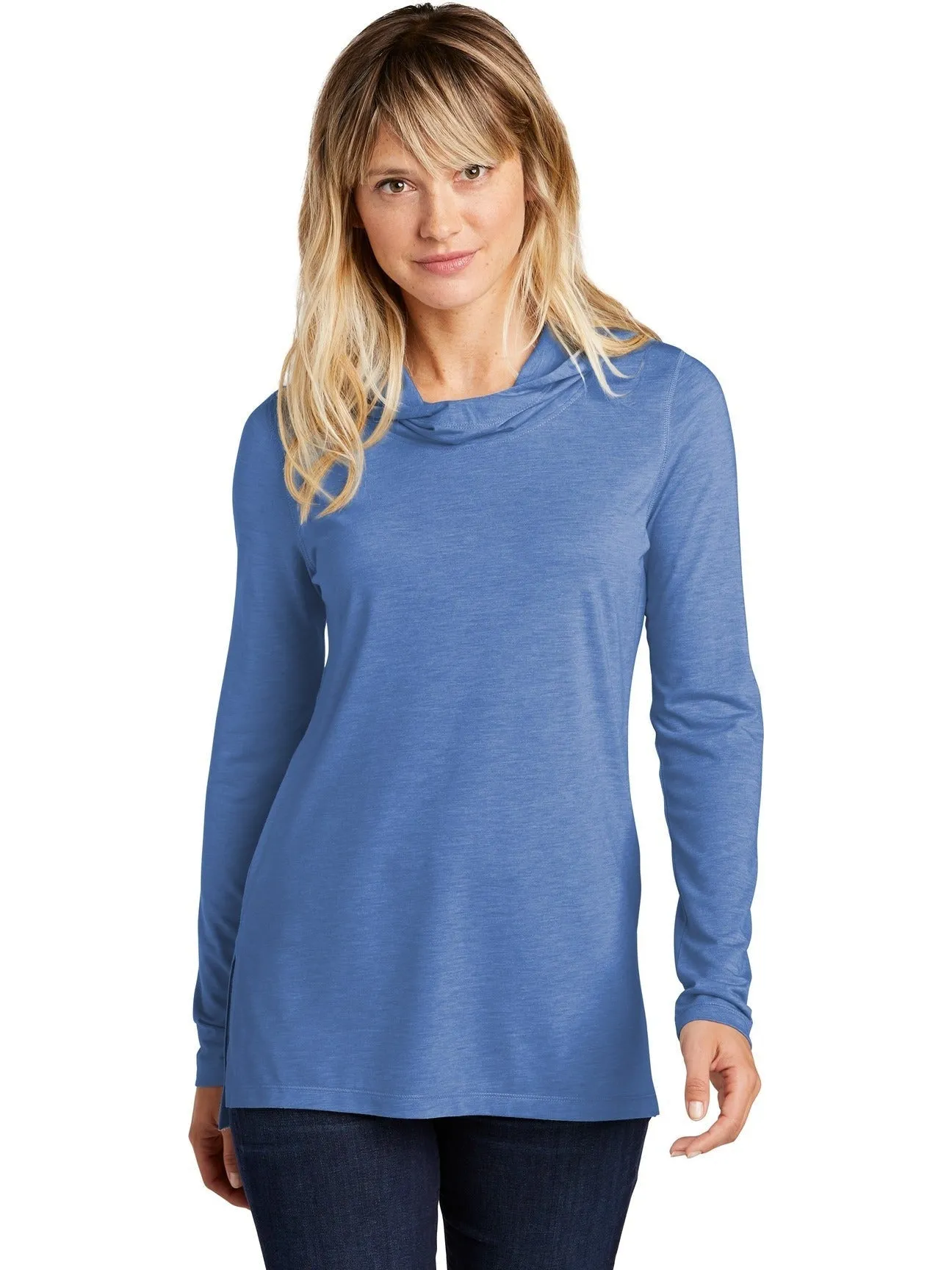 Sport-Tek Ladies Tri-Blend Wicking Long Sleeve Hoodie