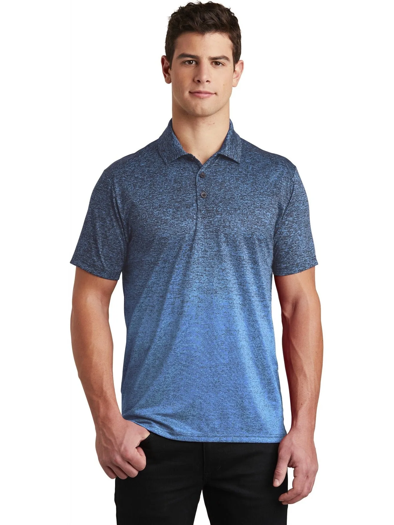 Sport-Tek Ombre Heather Polo