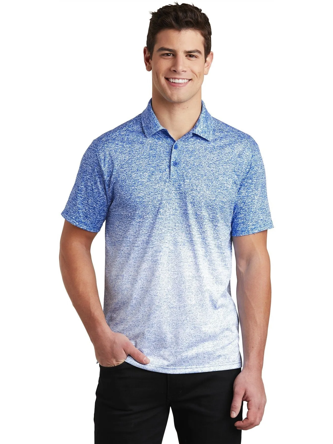 Sport-Tek Ombre Heather Polo