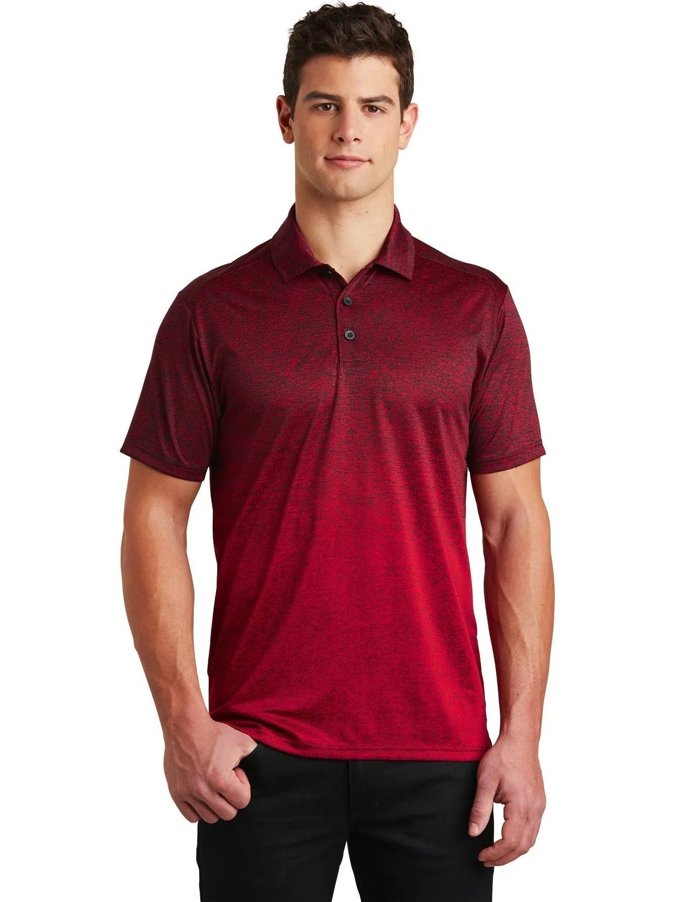 Sport-Tek Ombre Heather Polo