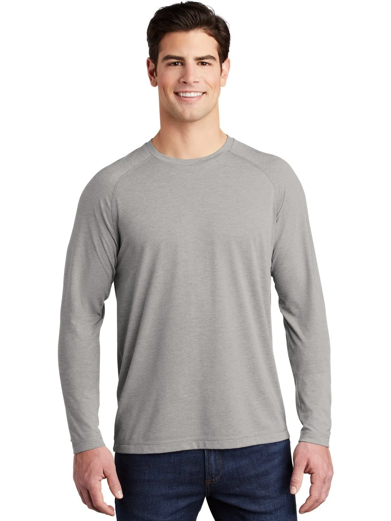 Sport-Tek Posicharge Long Sleeve Tri-Blend Wicking Raglan Tee
