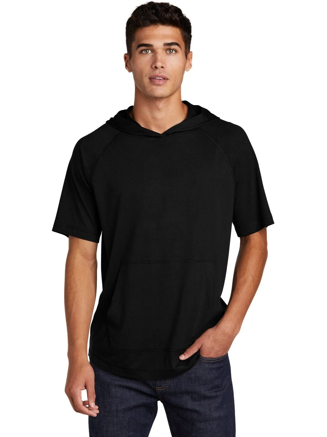Sport-Tek PosiCharge Tri-Blend Wicking Short Sleeve Hoodie