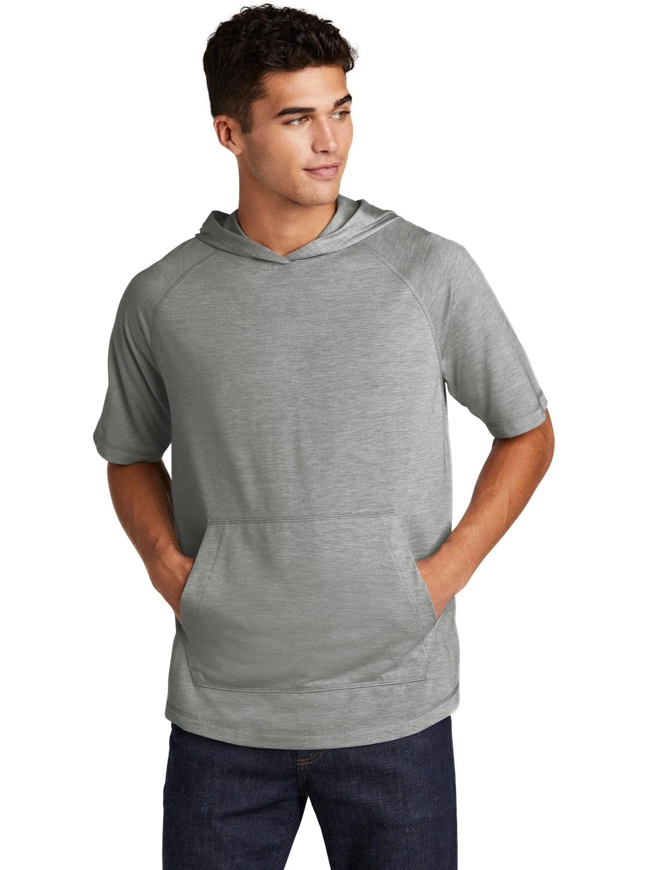 Sport-Tek PosiCharge Tri-Blend Wicking Short Sleeve Hoodie