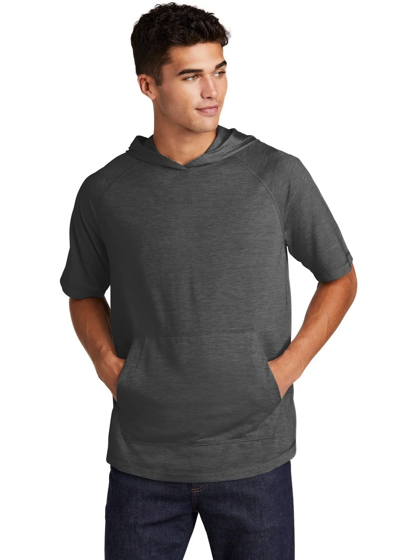 Sport-Tek PosiCharge Tri-Blend Wicking Short Sleeve Hoodie