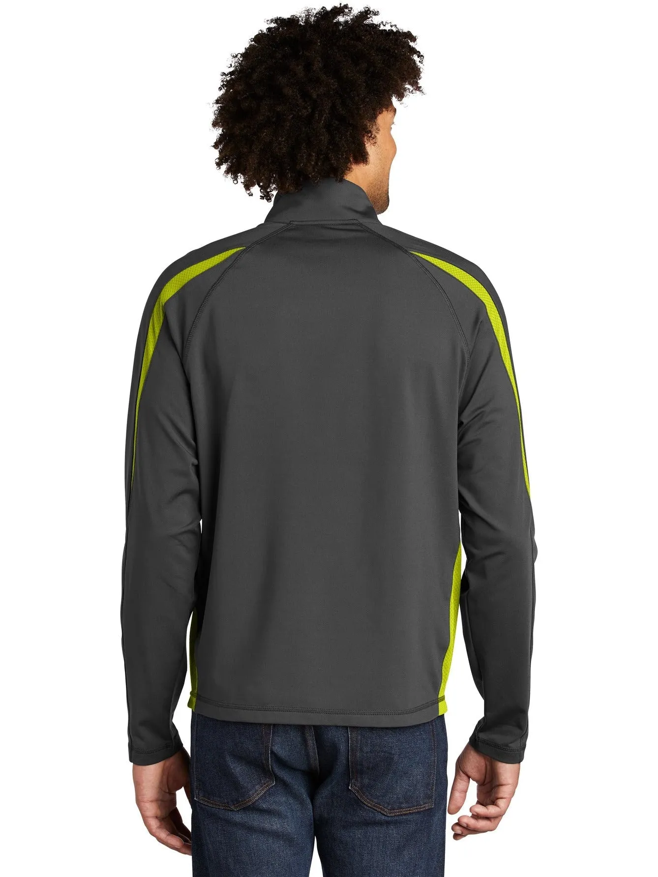 Sport-Tek Sport-Wick Stretch 1/2 Zip Colorblock