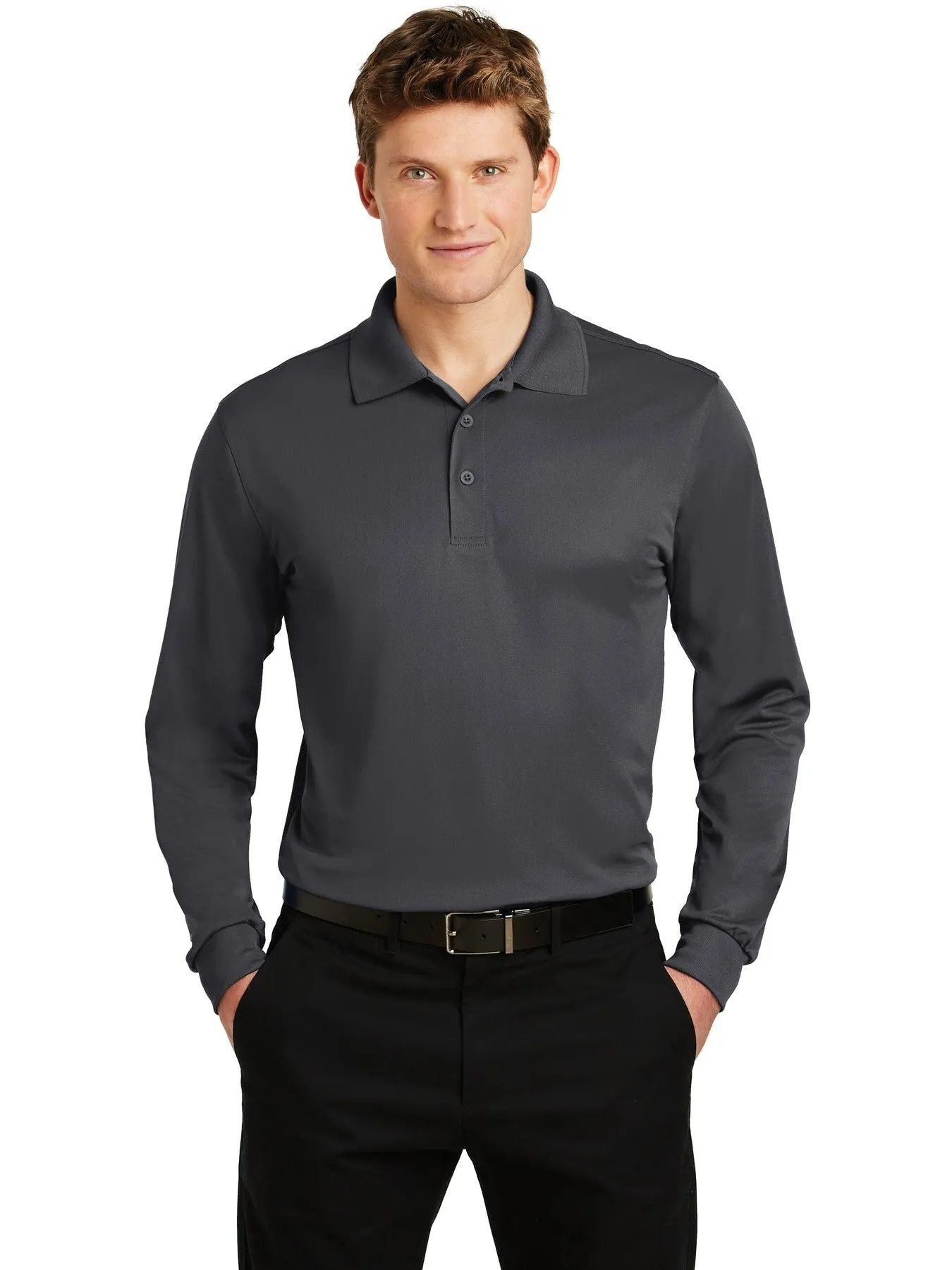 Sport-TekLong Sleeve Micropique Sport-WickPolo