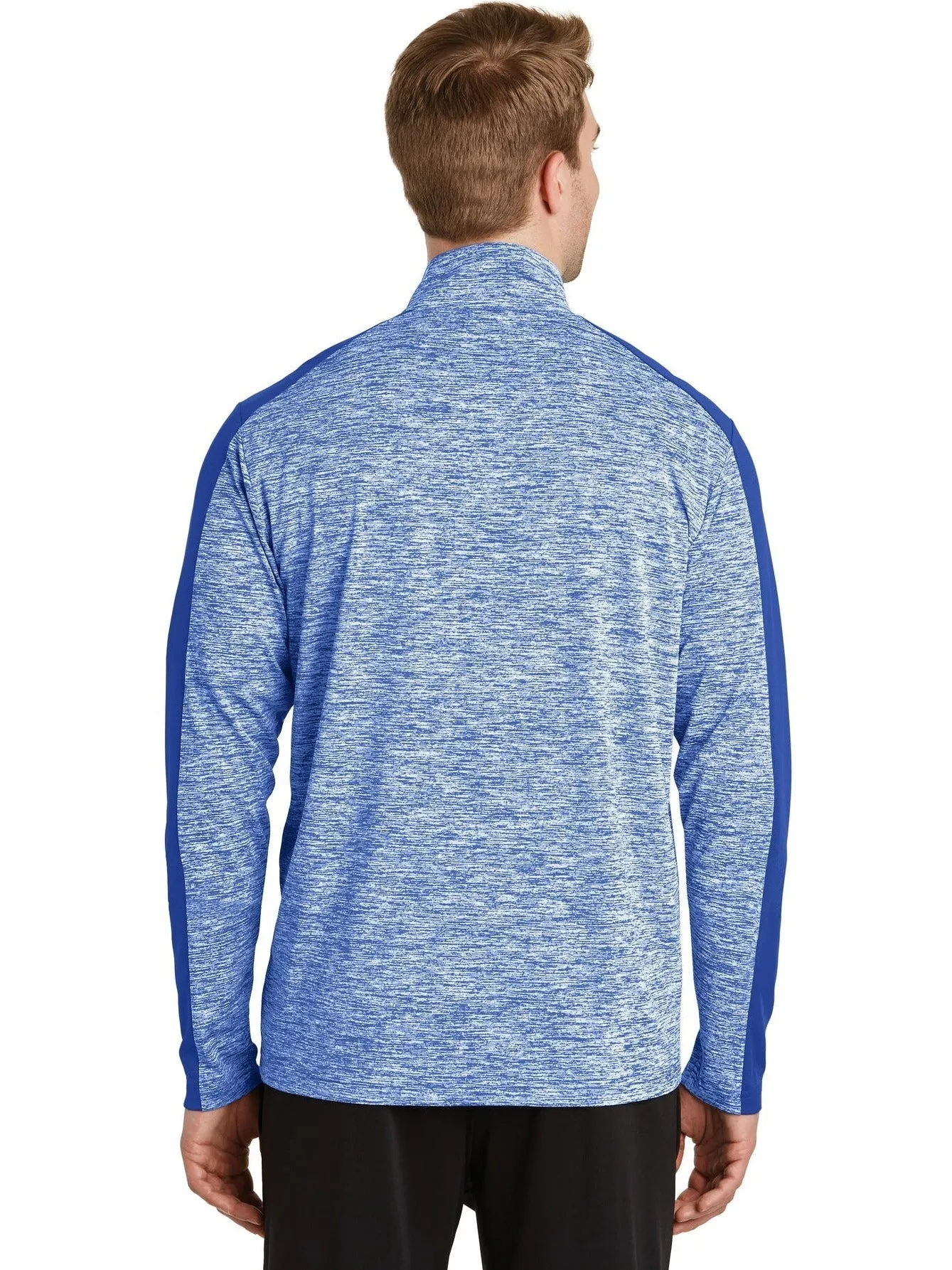 Sport-TekPosiChargeElectric Heather Colorblock 1/4-Zip Pullover