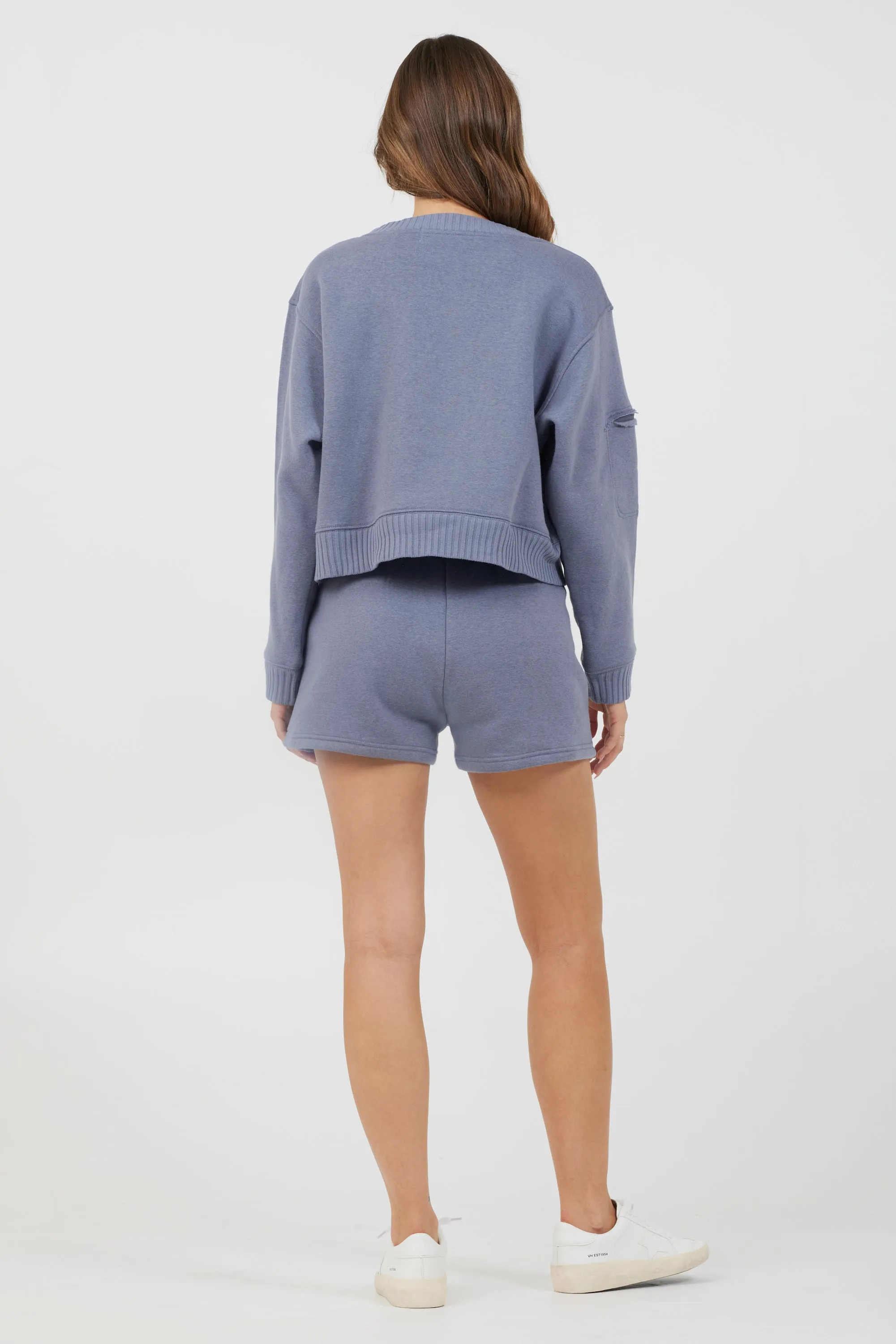 Storm Blue Essential Fleece Crewneck
