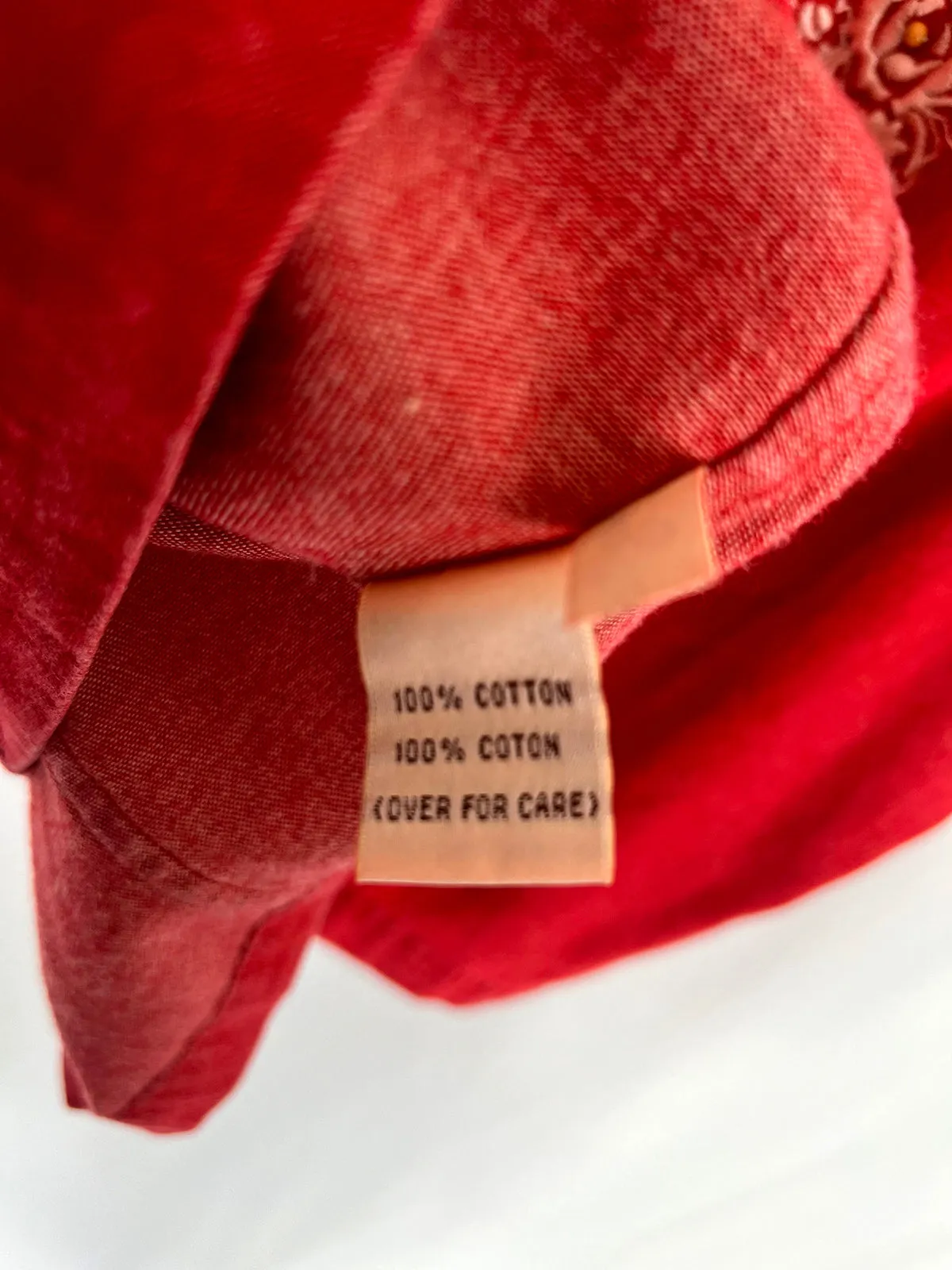 Susan Bristol Size 3X (24) Red Denim Embroidered Vest