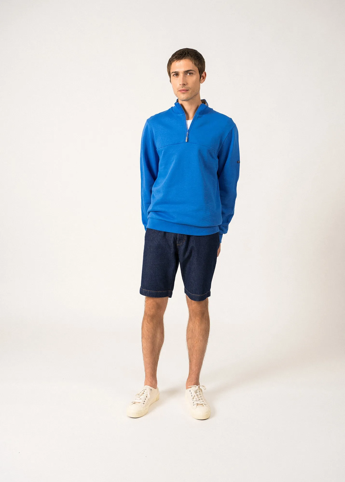 Sweat zipp Paulin - en coton (MER/GRIS)