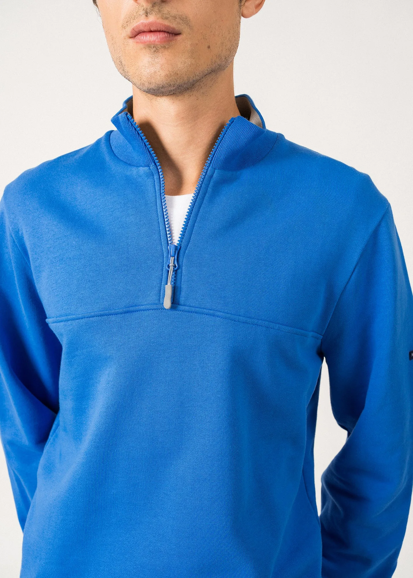 Sweat zipp Paulin - en coton (MER/GRIS)