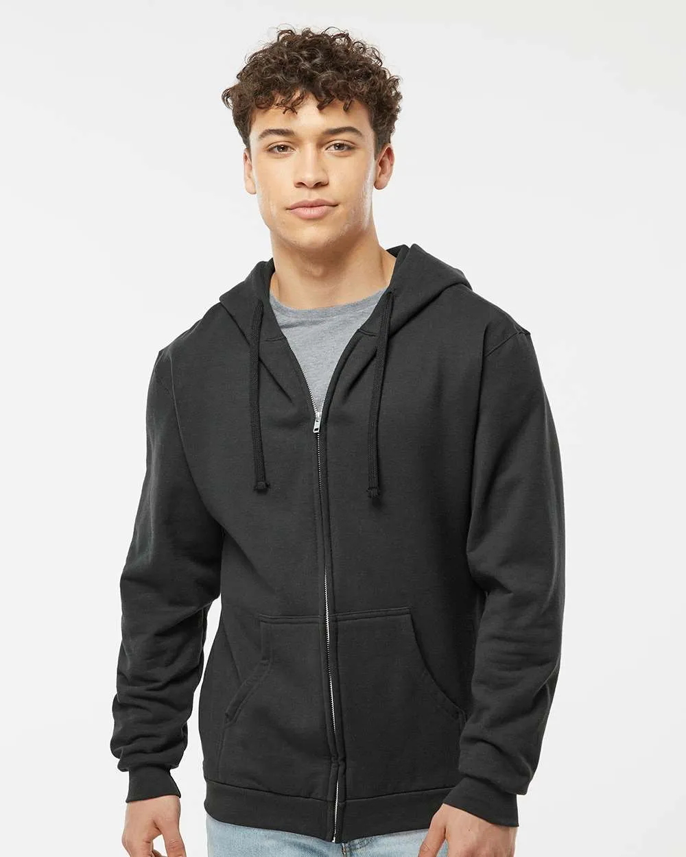 Tultex Unisex Full-Zip Hooded Sweatshirt