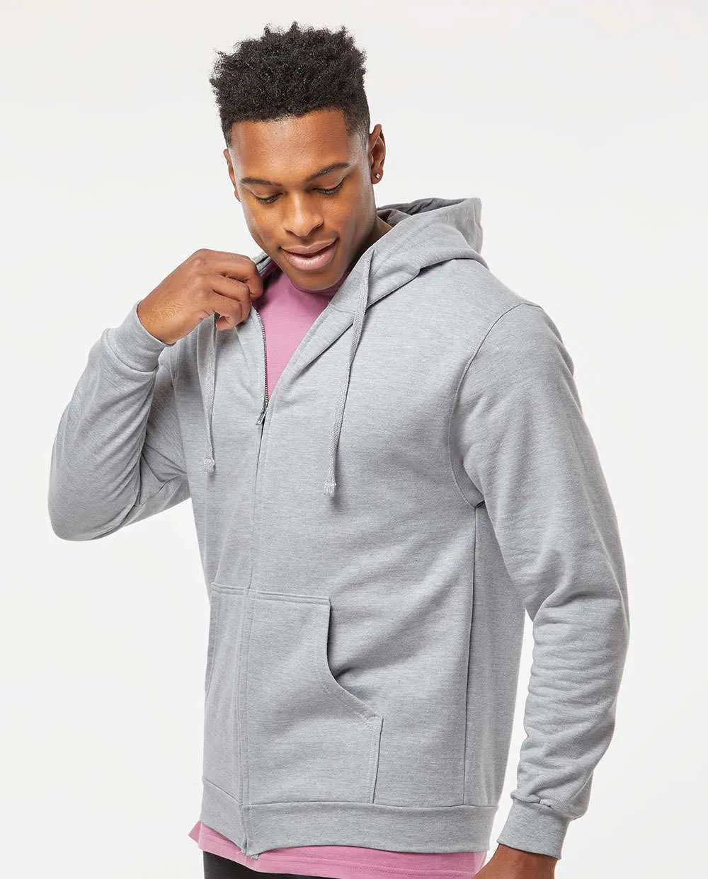 Tultex Unisex Full-Zip Hooded Sweatshirt