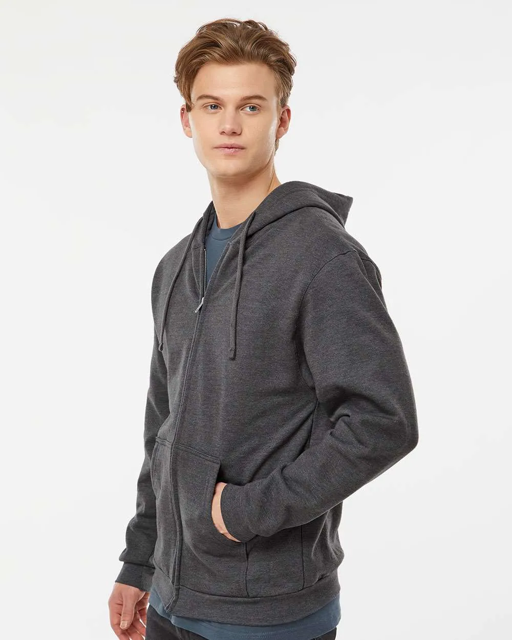 Tultex Unisex Full-Zip Hooded Sweatshirt